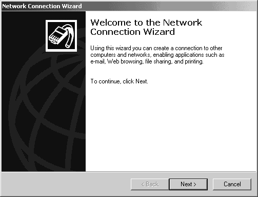 Network Connection Wizard